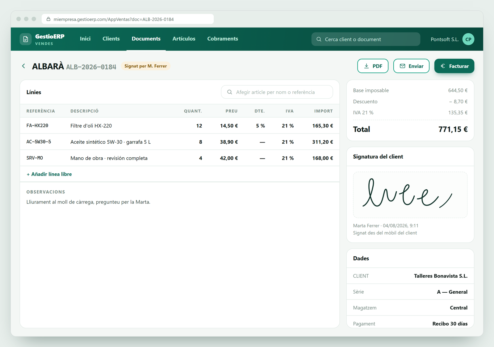 Editor de document al navegador
