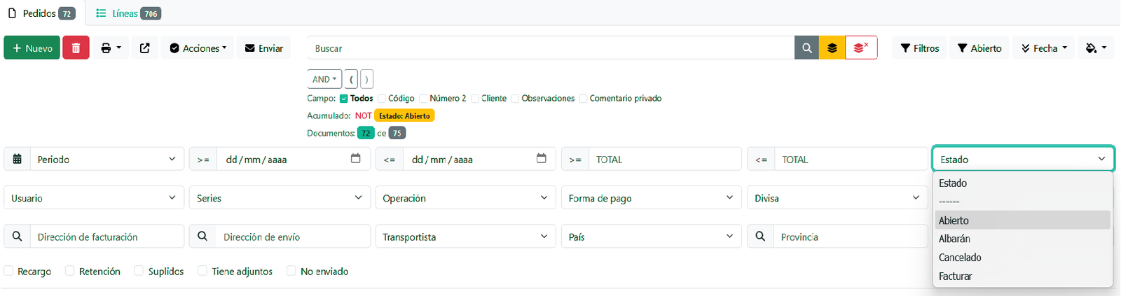 Filtros de panel acumulables (v2.1)