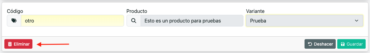 Mantener los códigos alternativos