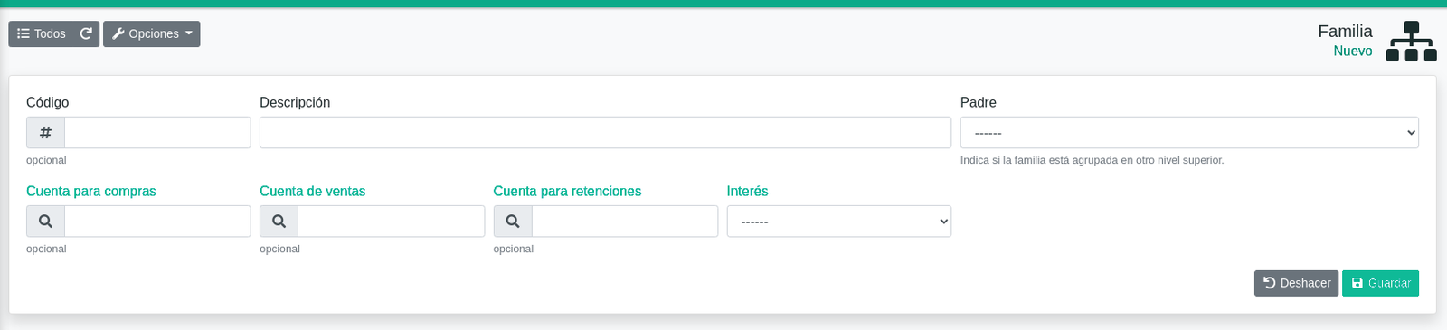 Com crear famílies de productes