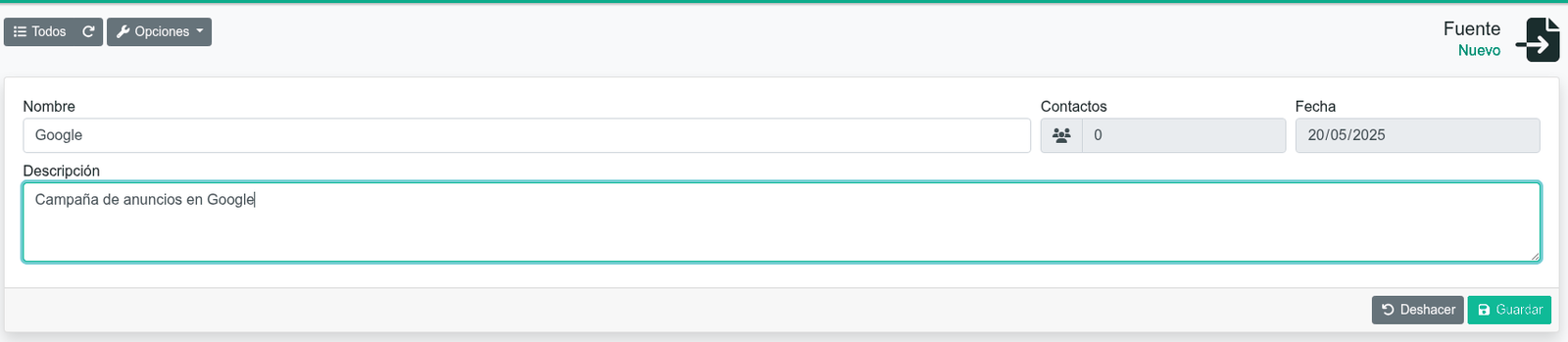Com crear fonts al CRM