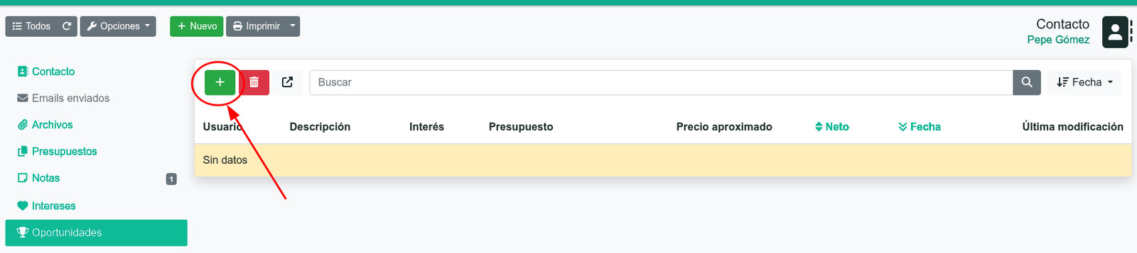 Com crear oportunitats (leads) al CRM