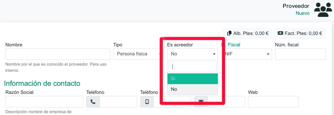 Com crear un creditor