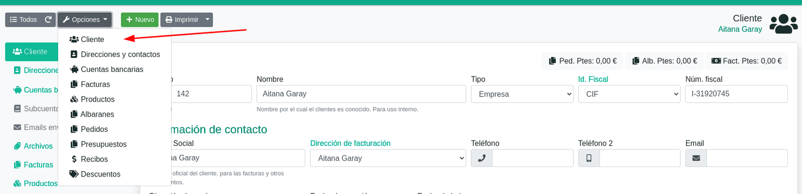 Com crear un client
