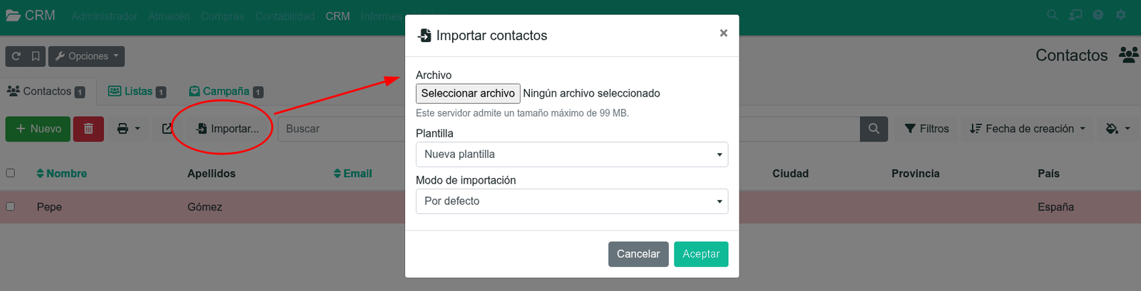 Com crear un contacte al CRM