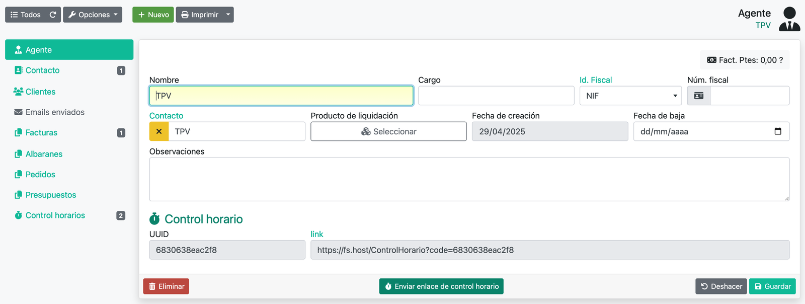 Com crear un empleat per al control horari