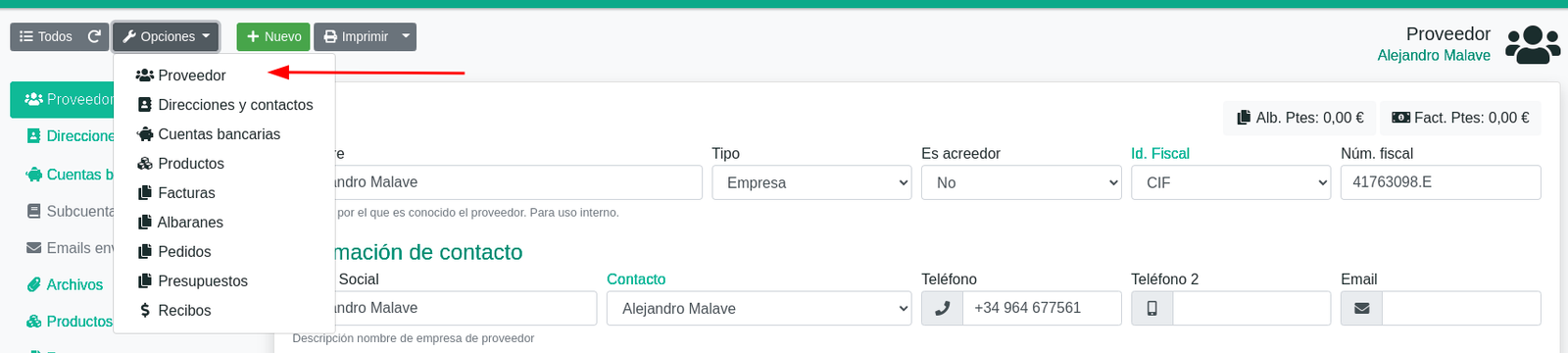 Com crear un proveïdor