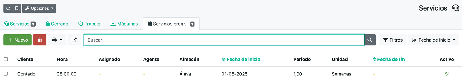 Com crear un servei programat