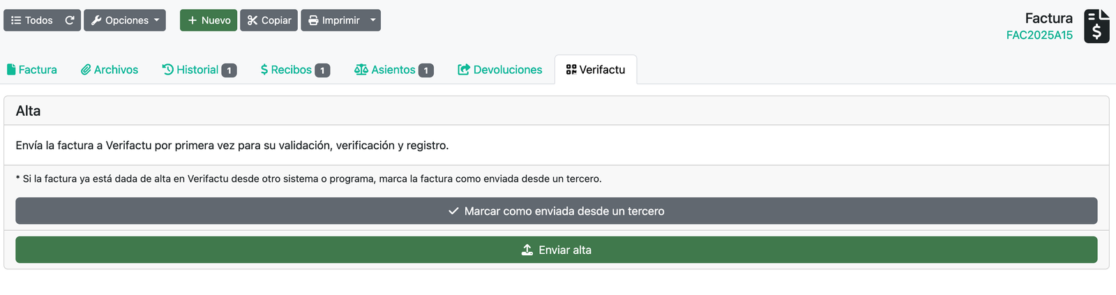 Enviar, subsanar i anul·lar
