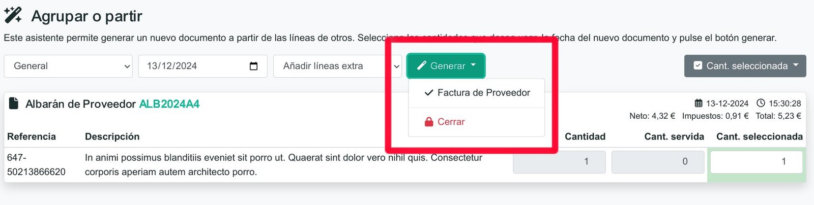 Com registrar un albarà de compra