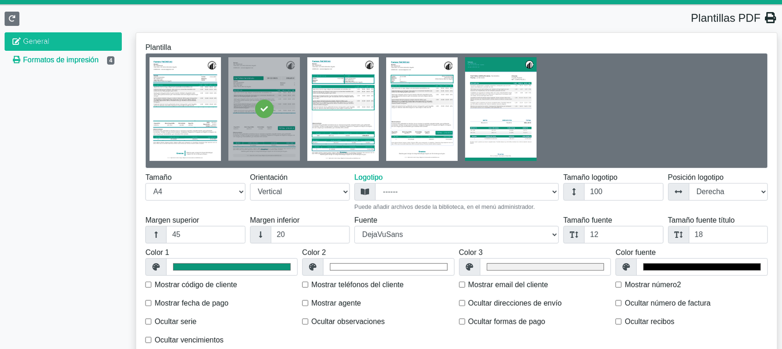 Com modificar el disseny de factures