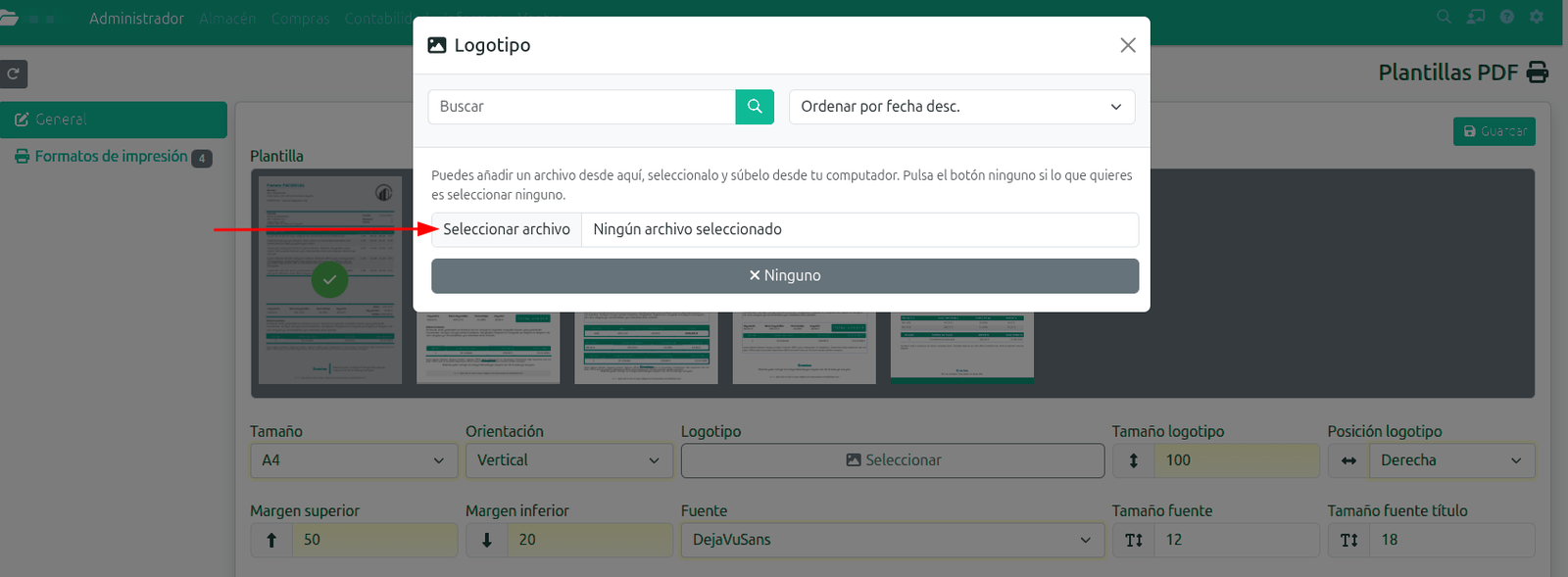 Com modificar el disseny de factures