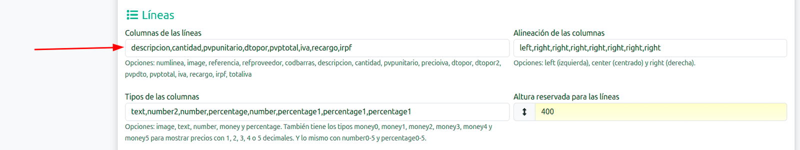Com modificar el disseny de factures
