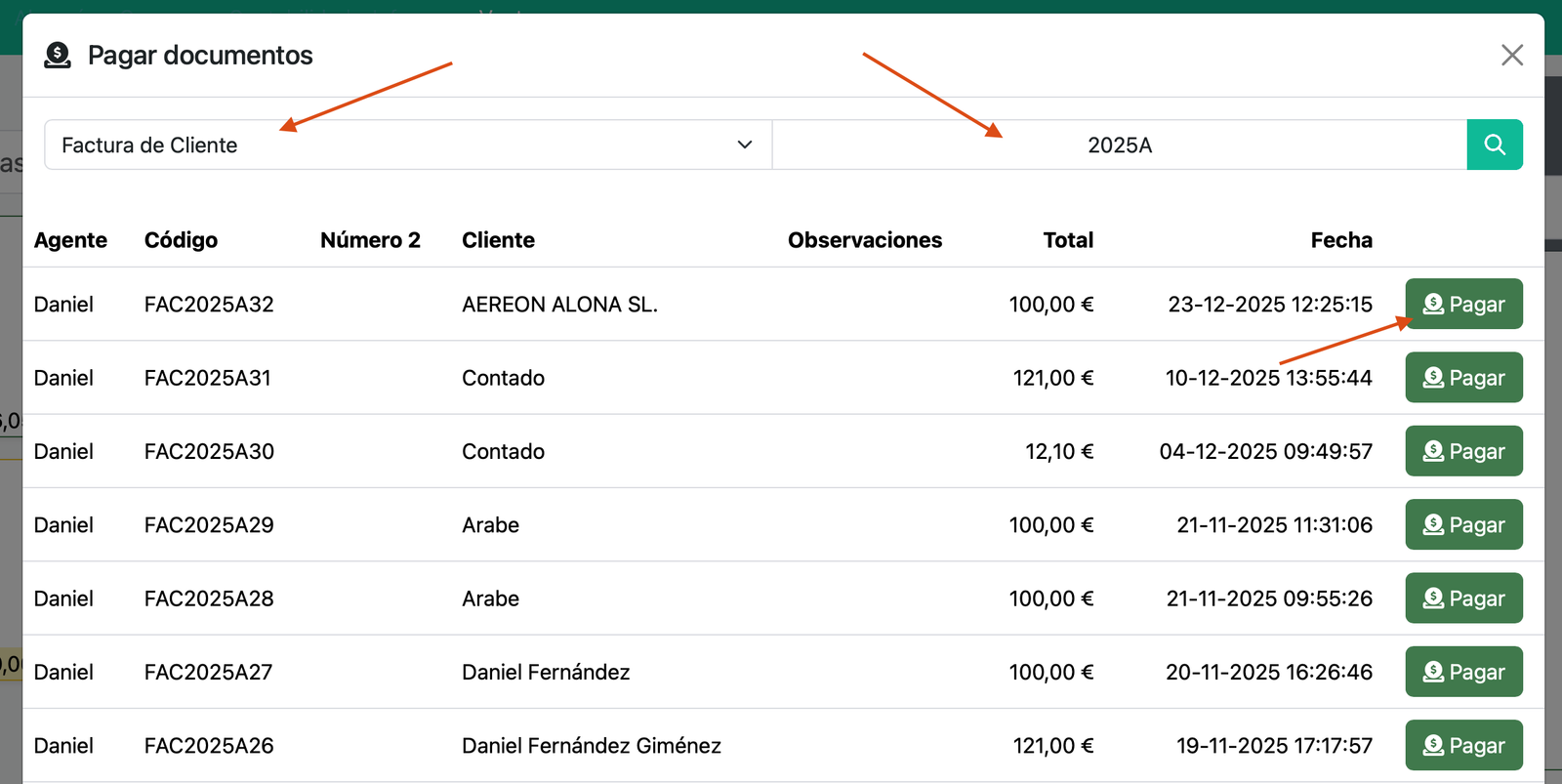 Com pagar documents des del TPV