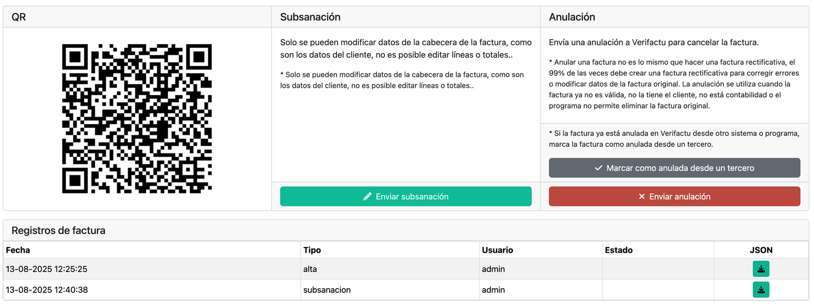 Com esmenar una factura a Verifactu