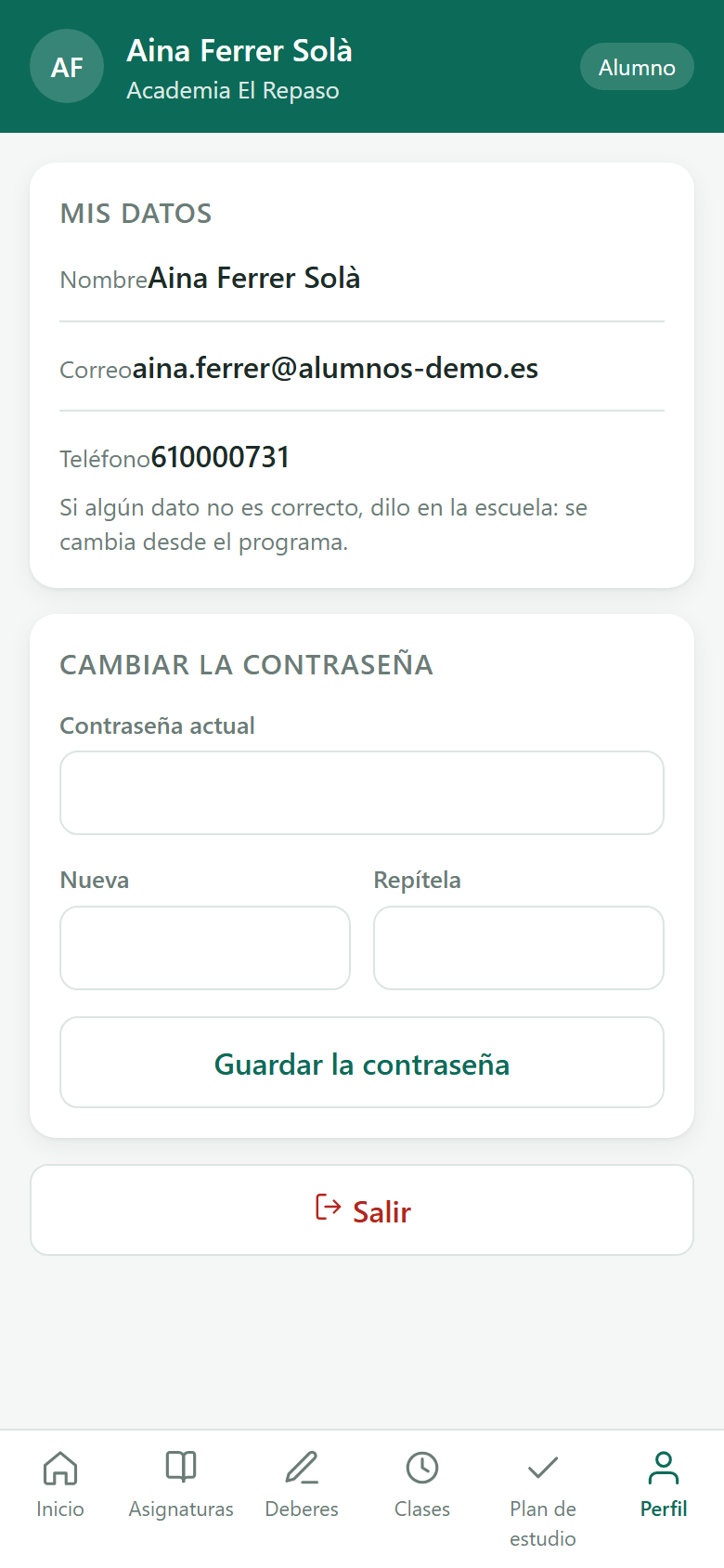 L'app de l'alumne: compte, exàmens i material