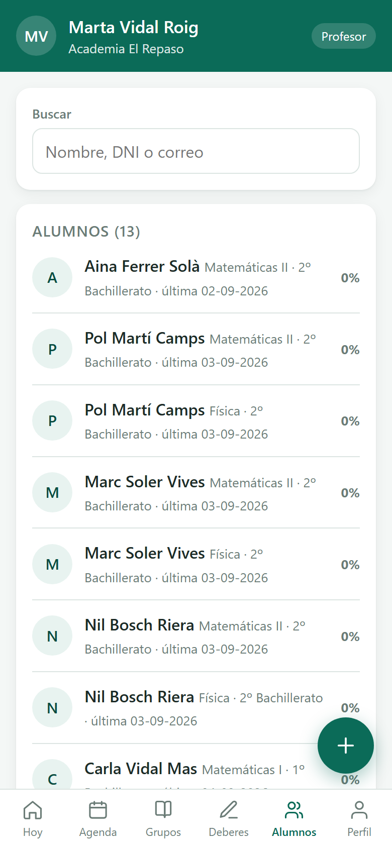 L'app del professor: passar llista des del mòbil