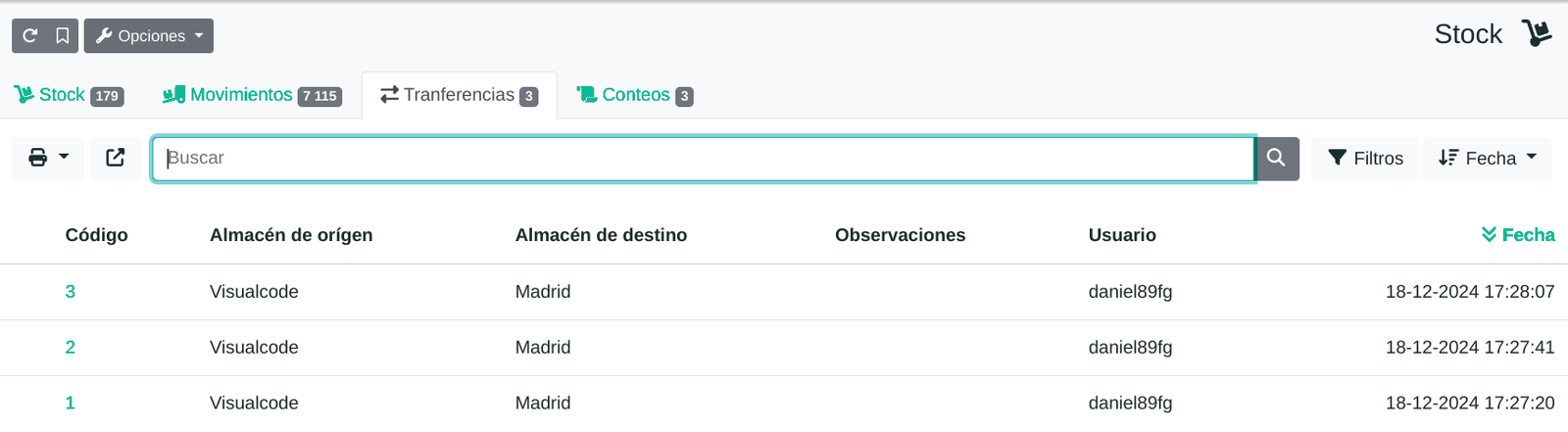 Informe d'estoc