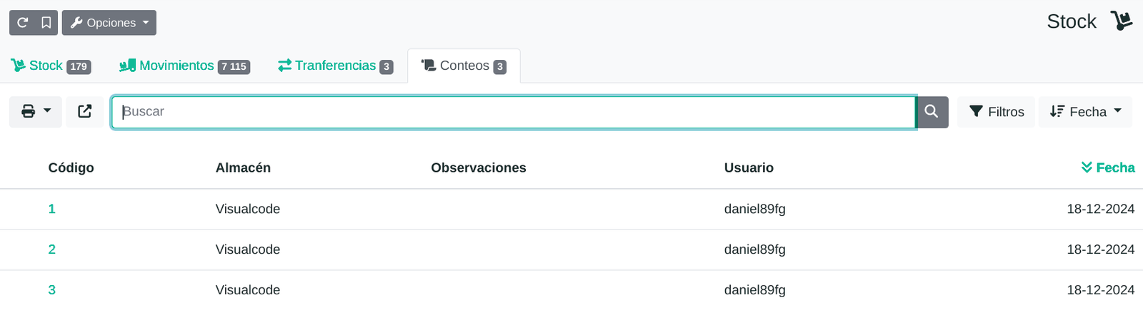 Informe d'estoc