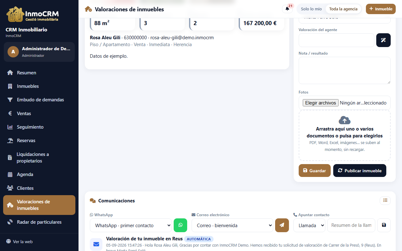 Des de la fitxa de la captació