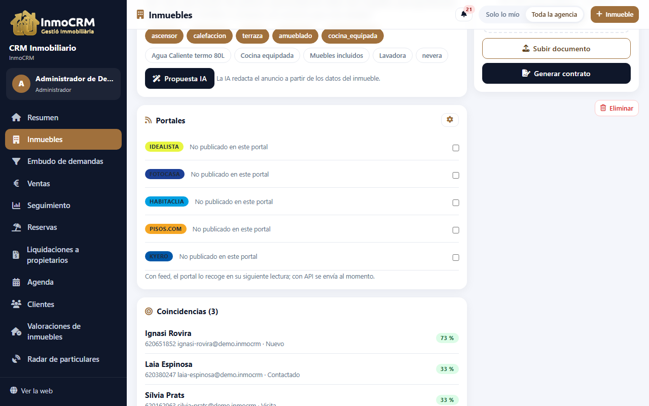 La fitxa: portals, MLS, documents i comunicacions