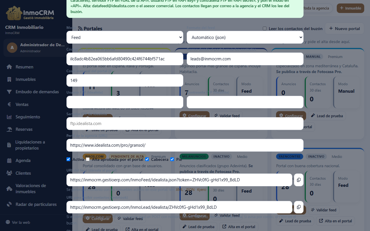 Configurar un portal