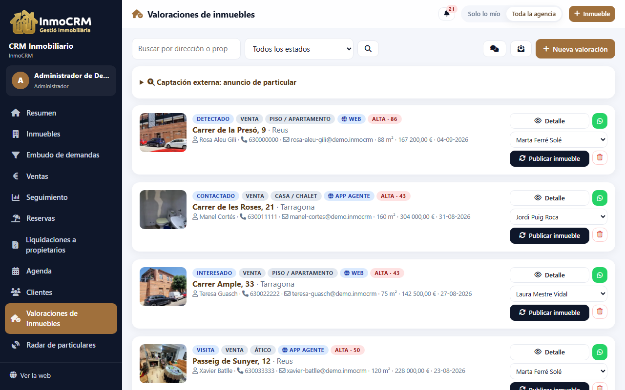 Valoracions a l'app