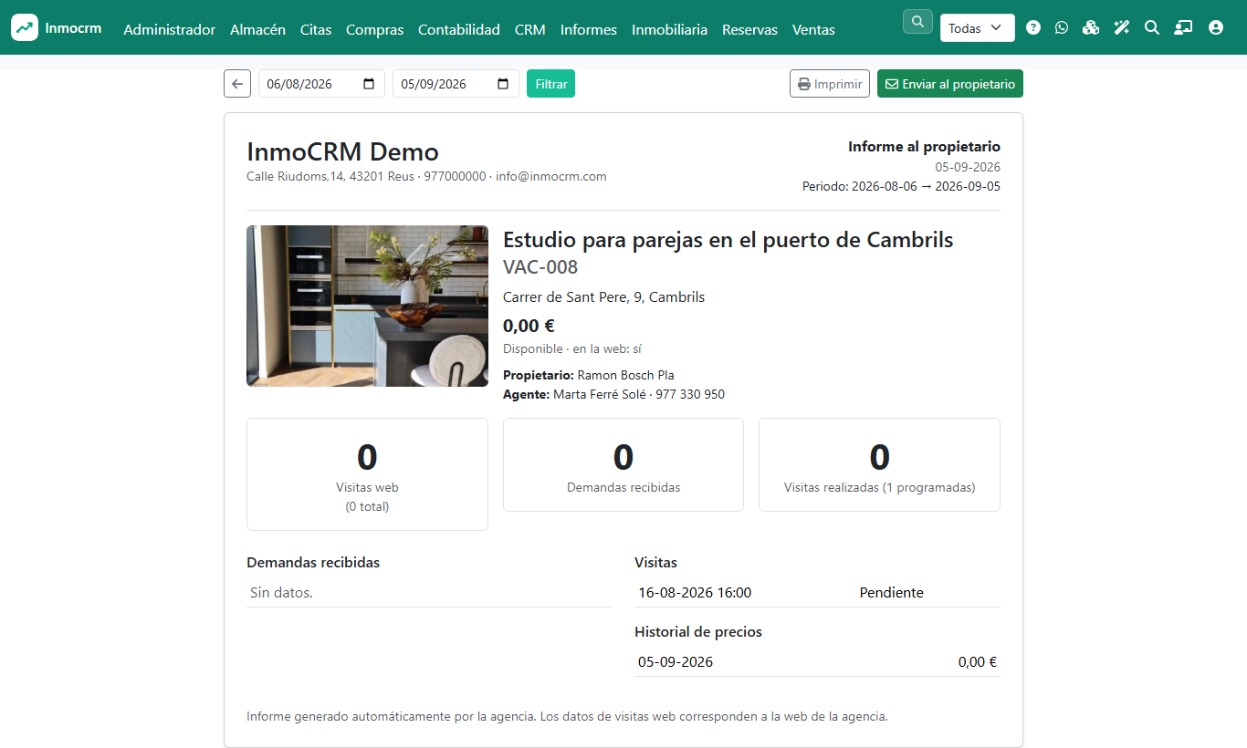 L'informe a l'ERP