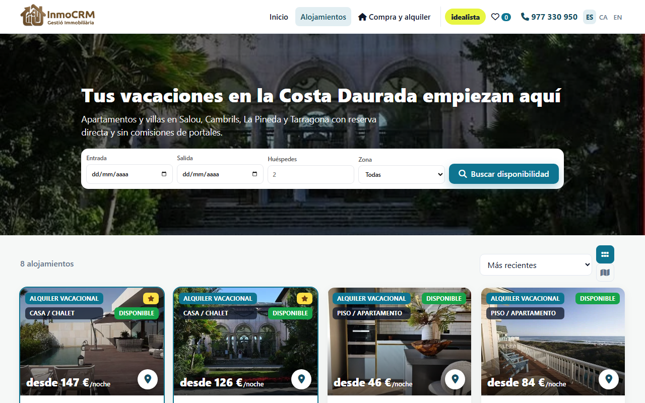 Web vacacional