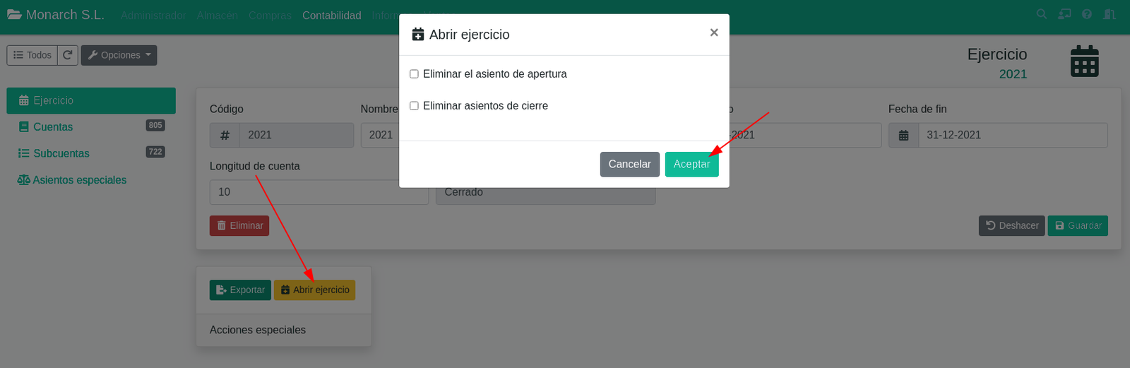 Els exercicis comptables