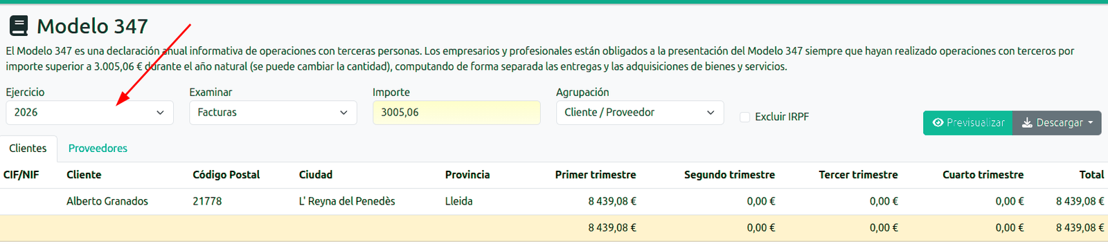 Operacions amb tercers
