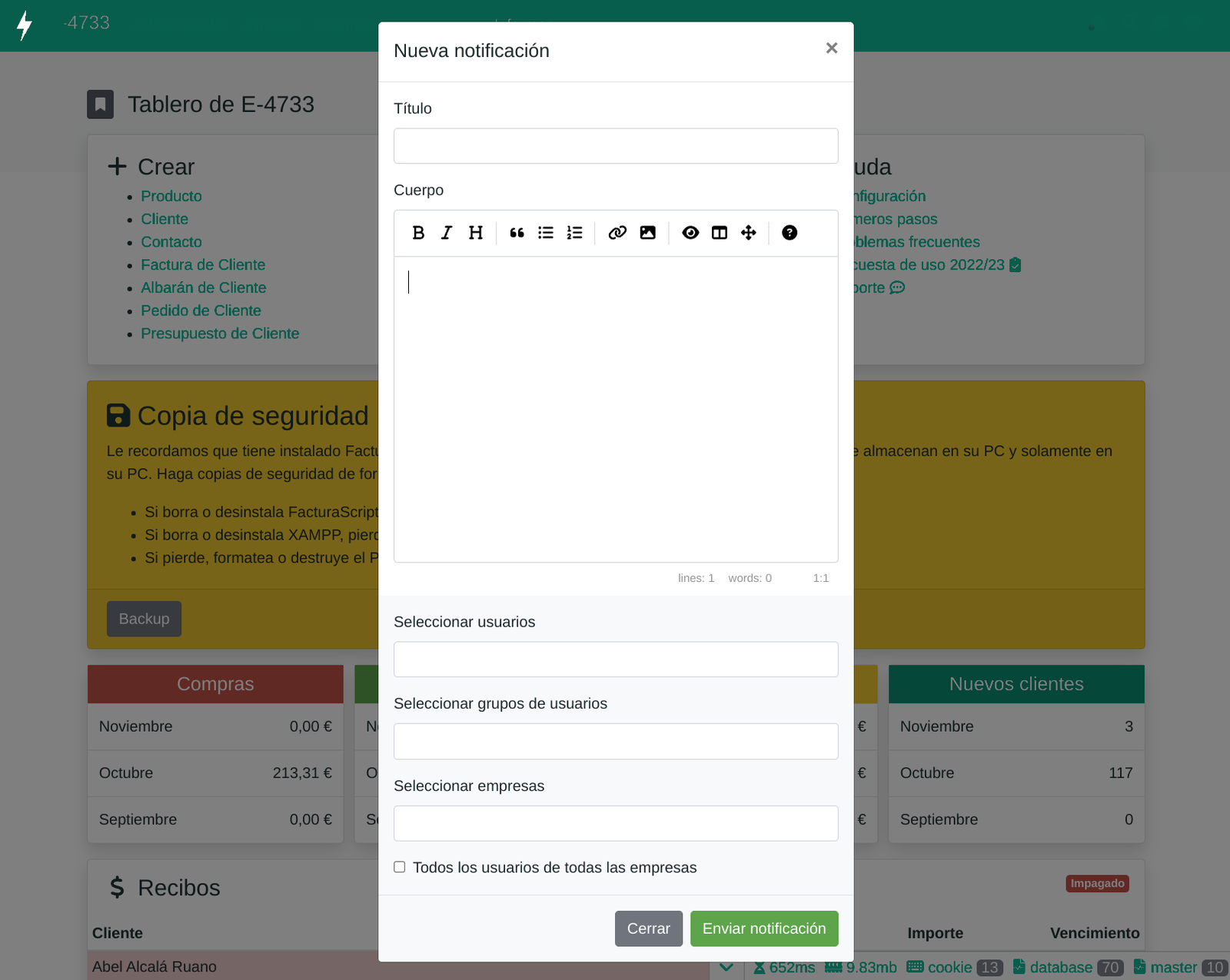 Cómo enviar una notificación