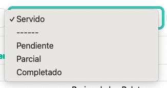 Control automàtic de l'estat de les comandes