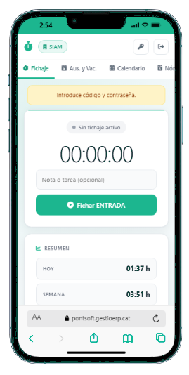 Fitxatge: mòbil, kiosko i terminal